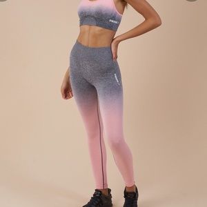 Gymshark ombré pink/grey legging